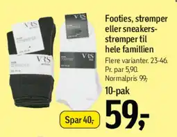 Føtex Footies, strømper eller sneakers-strømper tilbud