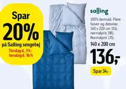 Føtex Salling sengetøj tilbud