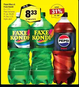 Calle Pepsi Max el. Faxe Kondi tilbud