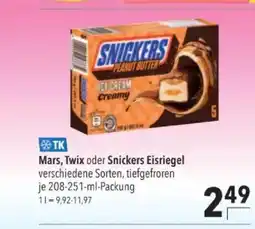 Citti Mars, Twix oder Snickers Eisriegel tilbud