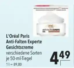 Citti L'Oréal Paris Anti-Falten Experte Gesichtscreme tilbud