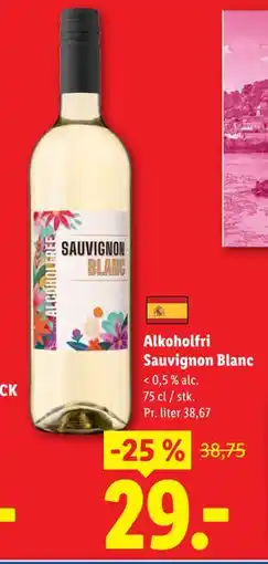 Lidl Alkoholfri Sauvignon Blanc tilbud