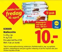 Lidl KINDER Mælkesnitte, App-pris tilbud