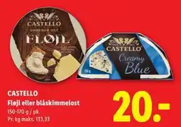 Lidl CASTELLO Fløjl eller blåskimmelost tilbud