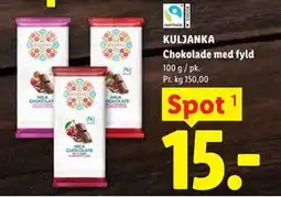 Lidl KULJANKA Chokolade med fyld tilbud