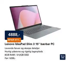 El-Salg Lenovo IdeaPad Slim 3 15 bærbar PC tilbud