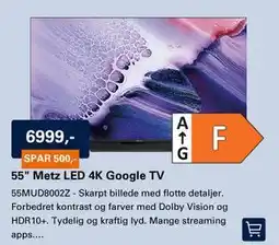 El-Salg 55 Metz LED 4K Google TV tilbud