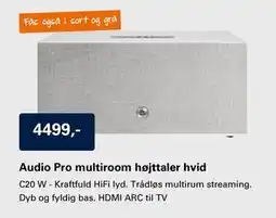 El-Salg Audio Pro multiroom højttaler hvid tilbud