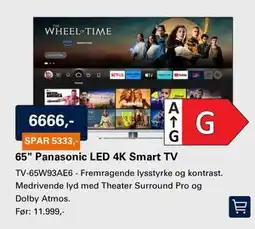El-Salg 65 Panasonic LED 4K Smart TV tilbud