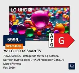 El-Salg 75 LG LED 4K Smart TV tilbud
