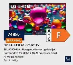 El-Salg 86 LG LED 4K Smart TV tilbud
