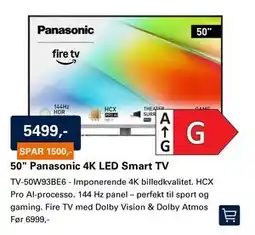 El-Salg 50 Panasonic 4K LED Smart TV tilbud