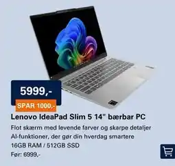 El-Salg Lenovo IdeaPad Slim 5 14 bærbar PC tilbud