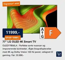 El-Salg 77 LG OLED 4K Smart TV tilbud