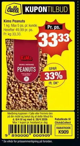 Calle Kims Peanuts tilbud