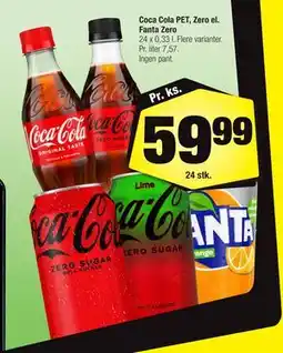 Calle Coca Cola PET, Zero el. Fanta Zero tilbud