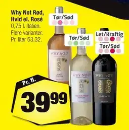 Calle Why Not Rød, Hvid el. Rosé tilbud