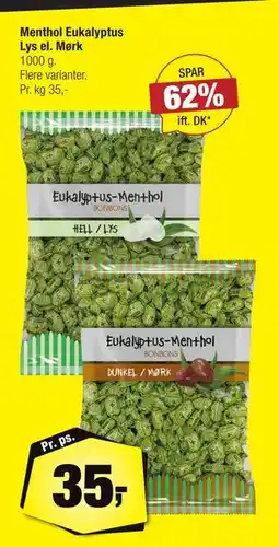 Calle Menthol Eukalyptus Lys el. Mørk tilbud