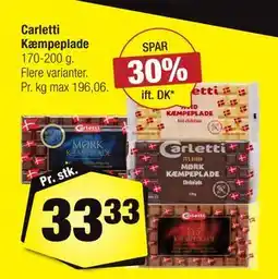 Calle Carletti Kæmpeplade tilbud