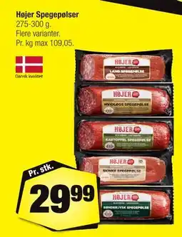 Calle Højer Spegepølser tilbud