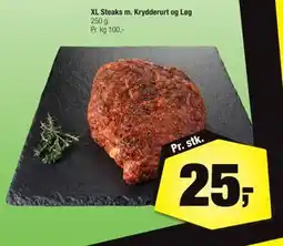 Calle XL Steaks m. Krydderurt og Løg tilbud