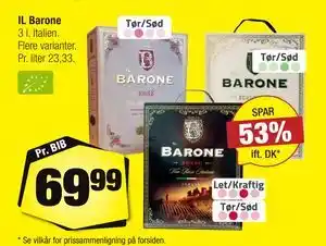 Calle IL Barone tilbud