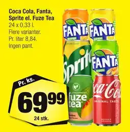 Calle Coca Cola, Fanta, Sprite el. Fuze Tea tilbud