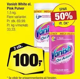 Calle Vanish White el. Pink Pulver tilbud