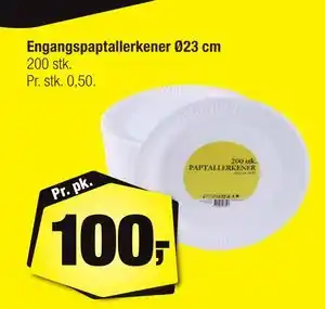 Calle Engangspaptallerkener Ø23 cm tilbud