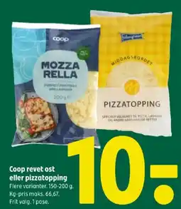 Coop 365 Coop revet ost eller pizzatopping tilbud