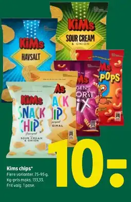 Coop 365 Kims chips tilbud
