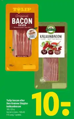 Coop 365 Tulip bacon eller Den Grønne Slagter kalkunbacon tilbud