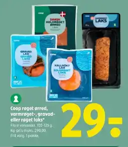 Coop 365 Coop røget ørred, varmrøget-, gravad- eller røget laks tilbud