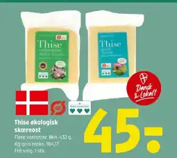 Coop 365 Thise økologisk skæreost tilbud