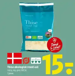 Coop 365 Thise økologisk revet ost tilbud