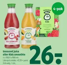 Coop 365 Innocent juice eller Kids smoothie tilbud
