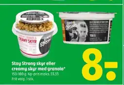 Coop 365 Stay Strong skyr eller creamy skyr med granola tilbud
