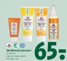 Coop 365 365 Minirisk solcreme* tilbud