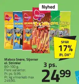 Fleggaard Malaco Snøre / Stjerner / Strimler (3 pk.) tilbud
