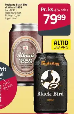 Fleggaard Fuglsang Black Bird / Albani 1859 (dåser) tilbud