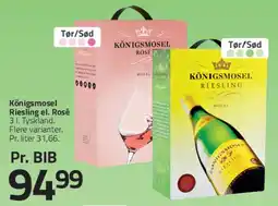Fleggaard Königsmosel Riesling el. Rosé tilbud
