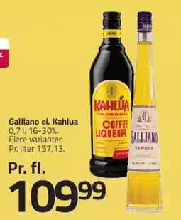 Fleggaard Galliano / Kahlua tilbud