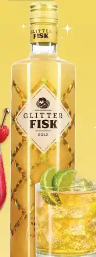 Fleggaard Glitter Fisk Gold tilbud
