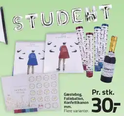 Fleggaard Gæstebog / foliebalon / konfettikanon tilbud