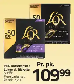 Fleggaard L'OR Kaffekapsler (Lungo / Ristretto) tilbud