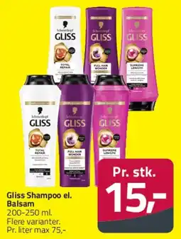 Fleggaard Gliss Shampoo el. Balsam tilbud