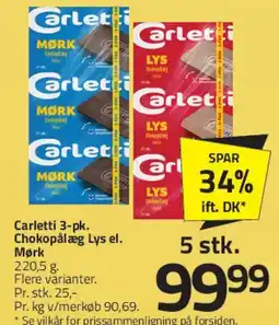 Fleggaard Carletti 3-pak chokolade tilbud