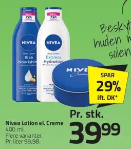 Fleggaard Nivea Lotion el. Creme tilbud