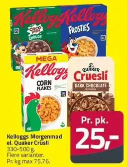 Fleggaard Kellogg's Morgenmad / Quaker Crüsli tilbud