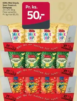 Fleggaard KiMs Mini Snack (Sour Cream / Ostepops) tilbud